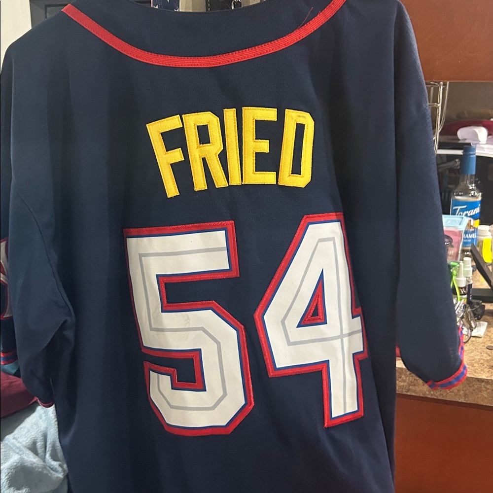 YANKEES Max Fried All Star Game Jersey with Red Trim/ embroidered.